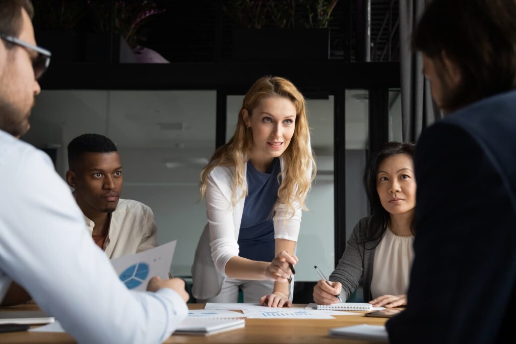 Corporate Executives Leading Positive HR Transformation